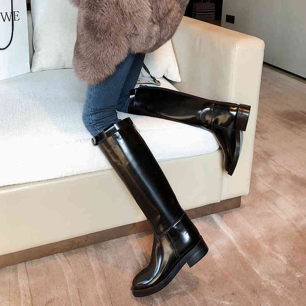boots black leather women knight winter punk style buckle flat shoes chausure femme 2022 220903
boots black leather women knight winter punk style buckle flat shoes chausure femme 2022 220903