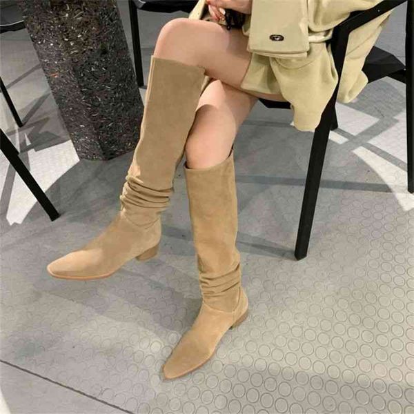 boots women's retro boots cow suede elastic material mid-tube square toe thick high heel all leather pleated knee-high women's sho, Black
boots women's retro boots cow suede elastic material mid-tube square toe thick high heel all leather pleated knee-high women's sho, Black