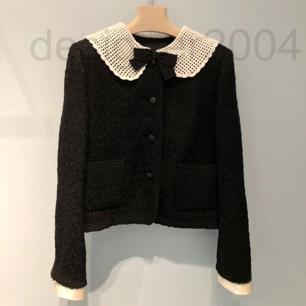 women's hoodies & sweatshirts designer miu's black jacket hook flower doll collar tweed cardigan women's suit small coat new
women's hoodies & sweatshirts designer miu's black jacket hook flower doll collar tweed cardigan women's suit small coat new