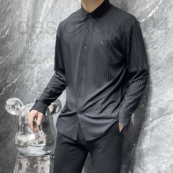 men's casual shirts designer fashion brand shirt men's 2022 spring and autumn new black stripe non iron business casual traceless, White;black
men's casual shirts designer fashion brand shirt men's 2022 spring and autumn new black stripe non iron business casual traceless, White;black