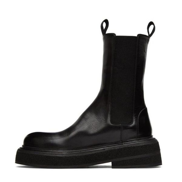 high men's chelsea boots men knee high shoes genuine leather mens motorcycle boots, Black
high men's chelsea boots men knee high shoes genuine leather mens motorcycle boots, Black