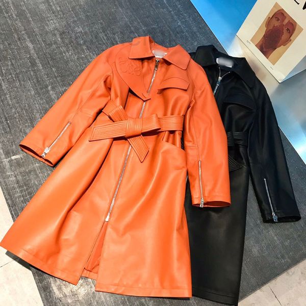 women's leather & faux designer 2021 haining autumn and winter new high-end leather clothing women's medium long windbreaker sheep, Black
women's leather & faux designer 2021 haining autumn and winter new high-end leather clothing women's medium long windbreaker sheep, Black
