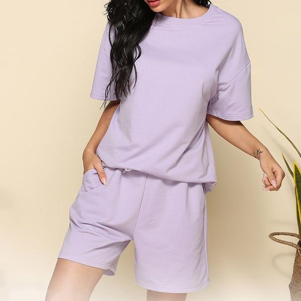 summer women womens sleepwear t shirt shorts 2pcs casual solid color o neck short, Black;red
summer women womens sleepwear t shirt shorts 2pcs casual solid color o neck short, Black;red