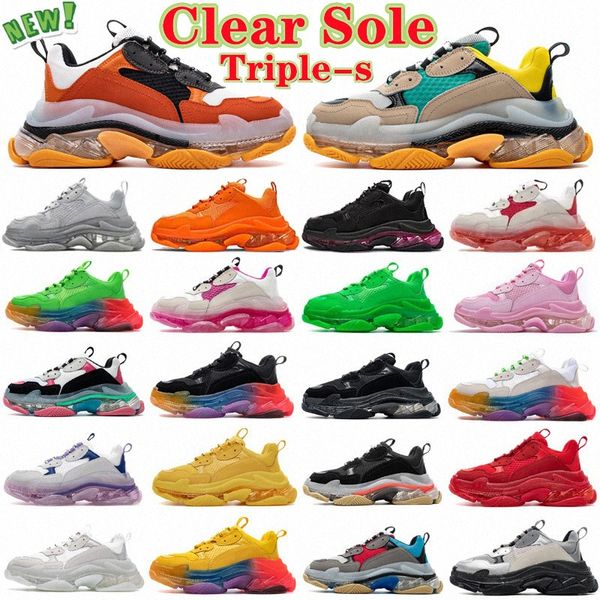 casual sneakers designer shoes triple-s clear sole triple s platform 17fw paris vintage old crystal bottom designer sports men women paris, Black
casual sneakers designer shoes triple-s clear sole triple s platform 17fw paris vintage old crystal bottom designer sports men women paris, Black