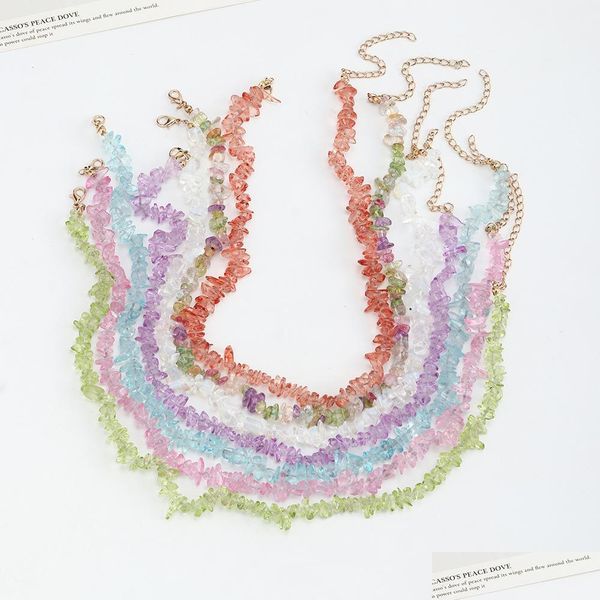beaded necklaces 6pcs/set bohemian irregar colorf transparent gravel crystal beaded necklaces ins style clavicle chain n yummyjewelry dhvbo, Silver
beaded necklaces 6pcs/set bohemian irregar colorf transparent gravel crystal beaded necklaces ins style clavicle chain n yummyjewelry dhvbo, Silver