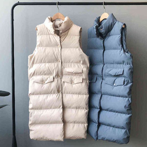 women's down parkas autumn winter cotton women coat vest stand collar sleevelesss straight solid color warm long coat vest casual femal, Black
women's down parkas autumn winter cotton women coat vest stand collar sleevelesss straight solid color warm long coat vest casual femal, Black