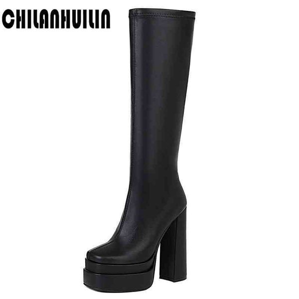 boots designer women shoes autumn winter chelsea high heel female double layer platform knee soft leather driving snowboots 220903, Black
boots designer women shoes autumn winter chelsea high heel female double layer platform knee soft leather driving snowboots 220903, Black