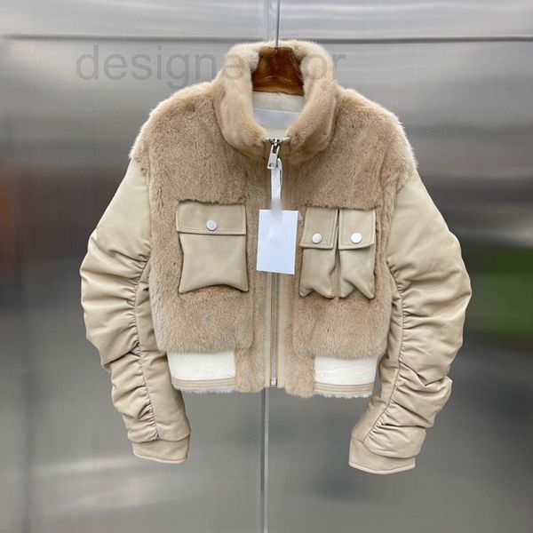 women's jackets designer f family 2021 winter new style luxurious mink collar leather wool fur one short jacket female 1cm0, Black;brown
women's jackets designer f family 2021 winter new style luxurious mink collar leather wool fur one short jacket female 1cm0, Black;brown