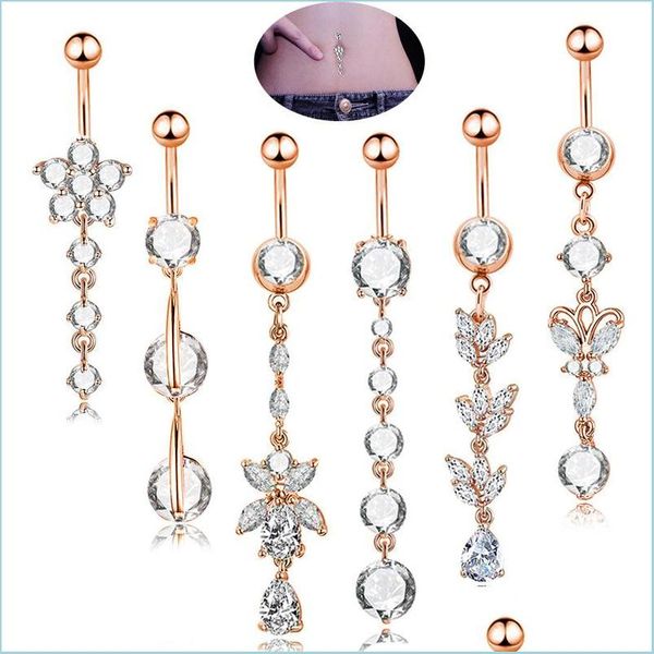 navel bell button rings 6-piece belly button dangle rings stainless steel aaa cz cubic zircon string luxury body pierc yummyjewelry dhwch, Silver
navel bell button rings 6-piece belly button dangle rings stainless steel aaa cz cubic zircon string luxury body pierc yummyjewelry dhwch, Silver