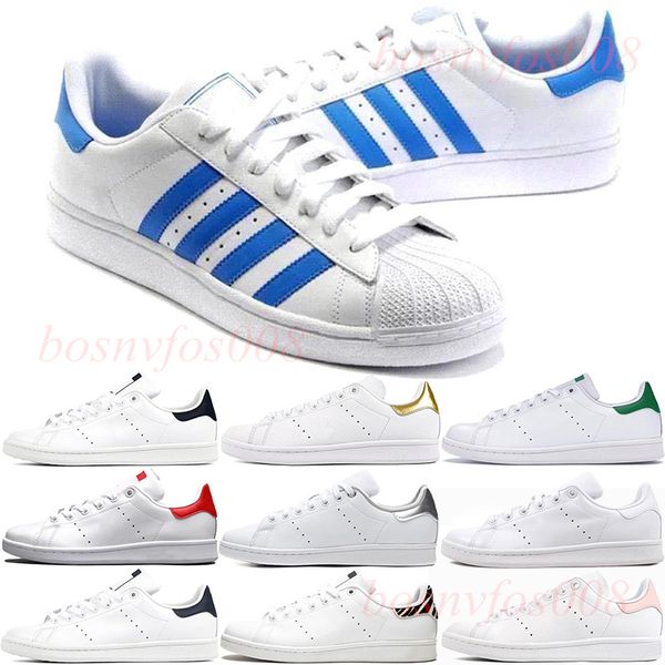 with box fashion casual shoes stan smith superstars men women triple black white oreo laser golden platform sports sneakers flat trainers 36
with box fashion casual shoes stan smith superstars men women triple black white oreo laser golden platform sports sneakers flat trainers 36