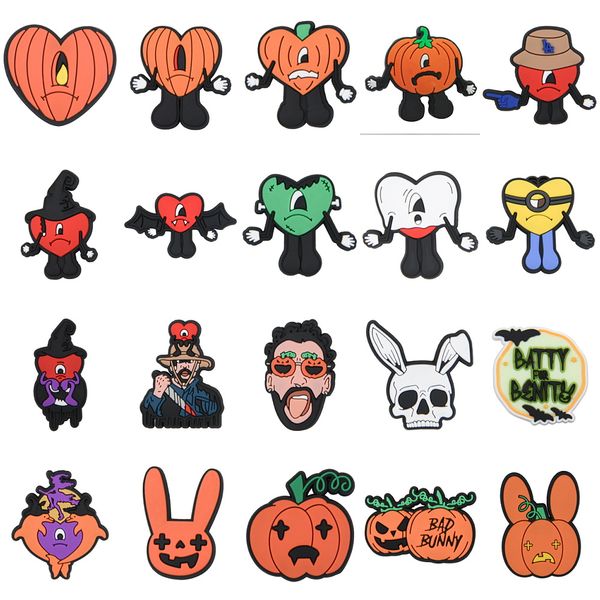 wholesale cartoon shoe decoration accessories pvc designer bad bunny clog croc shoe charm for halloween holiday gift, White;pink
wholesale cartoon shoe decoration accessories pvc designer bad bunny clog croc shoe charm for halloween holiday gift, White;pink