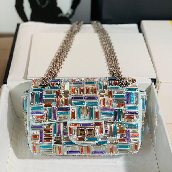 classic flap bag handmade designer handbag sequin contrast color one shoulder slant chain bag
classic flap bag handmade designer handbag sequin contrast color one shoulder slant chain bag