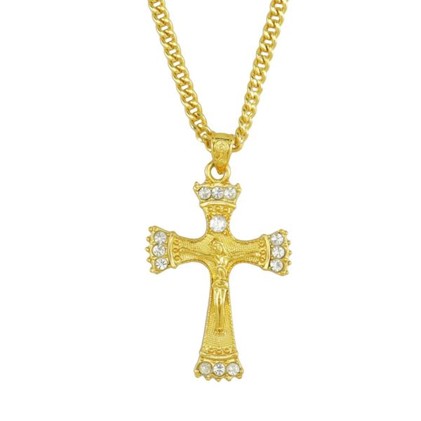 hip-hop tide pendant necklace jesus corss cuban chain retro 18k yellow gold filled crucifix jewelry inlaid zircon gift, Silver
hip-hop tide pendant necklace jesus corss cuban chain retro 18k yellow gold filled crucifix jewelry inlaid zircon gift, Silver
