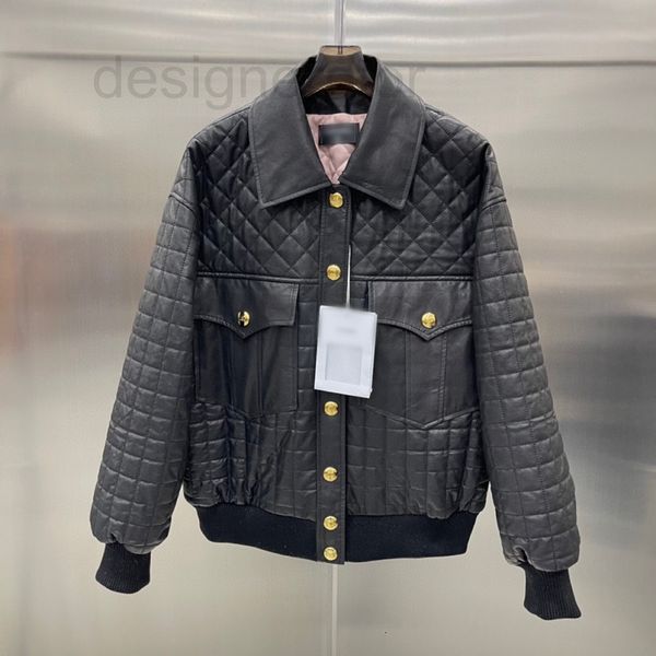 women's leather & faux designer xiangjia 2021 autumn and winter new high version lapel sheepskin cotton coat lingge embroidered tempera, Black
women's leather & faux designer xiangjia 2021 autumn and winter new high version lapel sheepskin cotton coat lingge embroidered tempera, Black