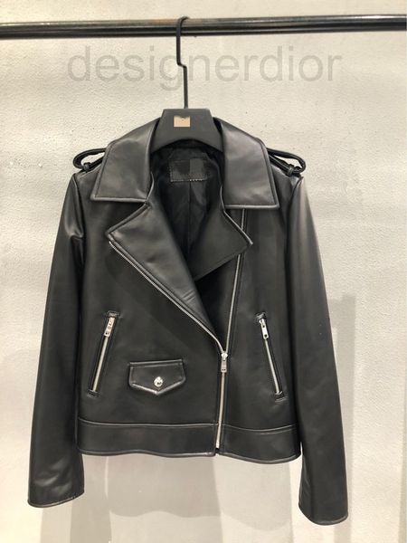 women's leather & faux designer haining 2021 autumn and winter new women's wear sheep skin short motorcycle leather coat versatile, Black 
women's leather & faux designer haining 2021 autumn and winter new women's wear sheep skin short motorcycle leather coat versatile, Black