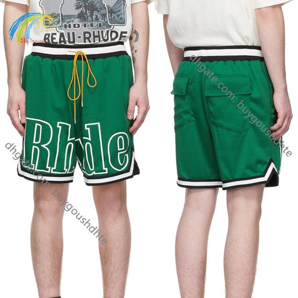 2022 summer loose green rhude casual shorts men women 1 tags big printing splicing breeches drawstring rd22, White;black
2022 summer loose green rhude casual shorts men women 1 tags big printing splicing breeches drawstring rd22, White;black