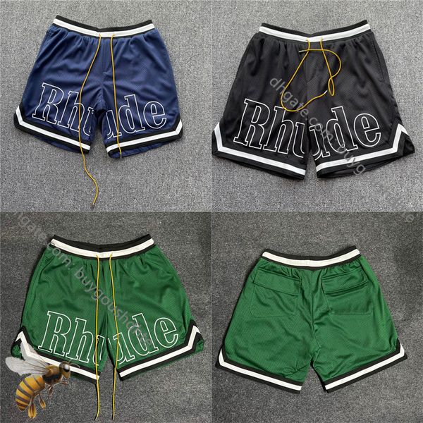mesh rhude shorts men women yellow drawstring white print rhude beach summer shorts rd22, White;black
mesh rhude shorts men women yellow drawstring white print rhude beach summer shorts rd22, White;black