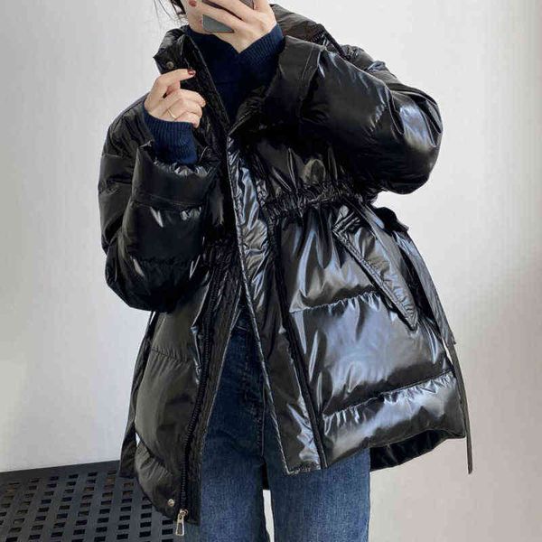 women's down parkas women drawstring waist cotton-padded jacket 2022 autumn winter stand collar zipper loose thicken cotton-padded jack, Black
women's down parkas women drawstring waist cotton-padded jacket 2022 autumn winter stand collar zipper loose thicken cotton-padded jack, Black