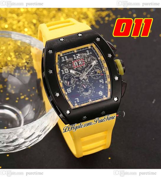 011 a21j automatic mens watch pvd steel case all black skeleton dial big date yellow rubber strap 8 styles watches puretime d4, Slivery;brown
011 a21j automatic mens watch pvd steel case all black skeleton dial big date yellow rubber strap 8 styles watches puretime d4, Slivery;brown