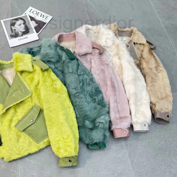 women's jackets designer ce2021 winter new tuscan fur integrated wool and leather long sleeve lapel motorcycle coat women 74ho, Black;brown
women's jackets designer ce2021 winter new tuscan fur integrated wool and leather long sleeve lapel motorcycle coat women 74ho, Black;brown