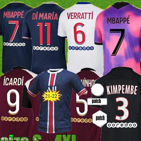 college wear 20 21 22 mbappe icardi soccer jerseys 2021 2022 maillot de foot kimpembe di maria kean marquinhos fourth football shirt, Black
college wear 20 21 22 mbappe icardi soccer jerseys 2021 2022 maillot de foot kimpembe di maria kean marquinhos fourth football shirt, Black