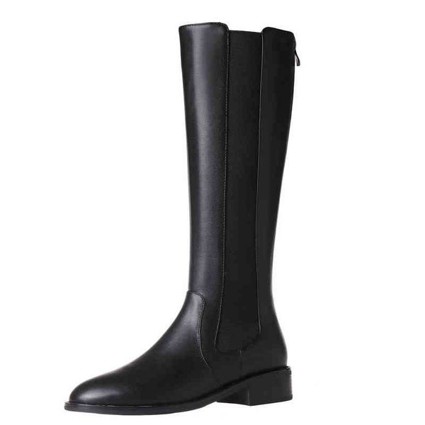 boots women knee high leather chelsea shoes black brown autumn winter brand luxury female low heels 220903
boots women knee high leather chelsea shoes black brown autumn winter brand luxury female low heels 220903