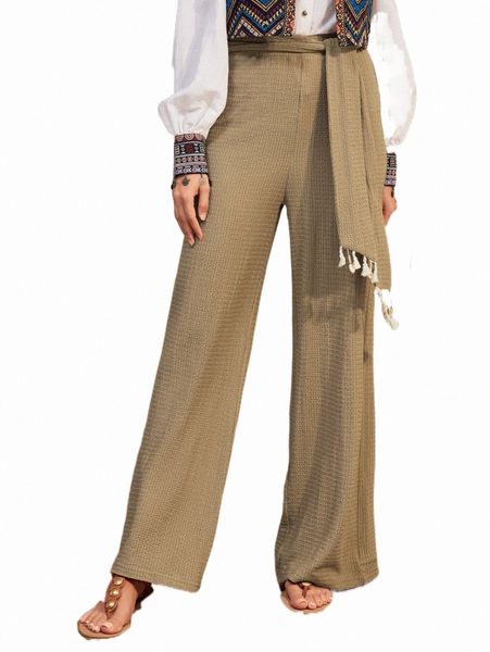 women's pants & capris modely fringe detail belted wide leg pants 84eh#, Black;white
women's pants & capris modely fringe detail belted wide leg pants 84eh#, Black;white