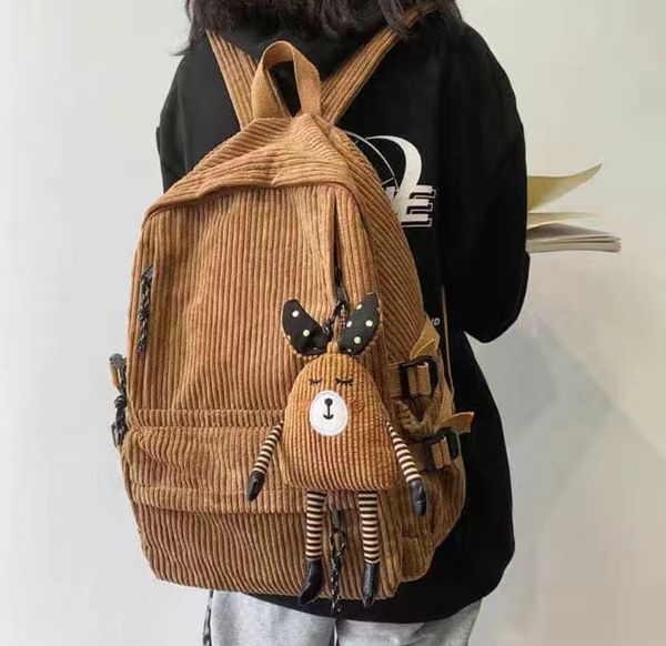 college students backpack 2022 new fashion middle school junior high school versatile corduroy schoolbag female
college students backpack 2022 new fashion middle school junior high school versatile corduroy schoolbag female