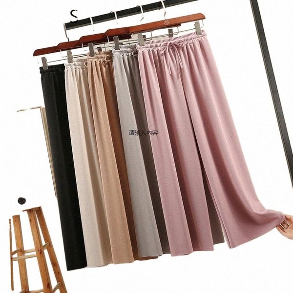 women's pants & capris ice silk thin knitted wide leg pants summer high waist ankle length women loose chiffon straight tube pant casua, Black;white
women's pants & capris ice silk thin knitted wide leg pants summer high waist ankle length women loose chiffon straight tube pant casua, Black;white