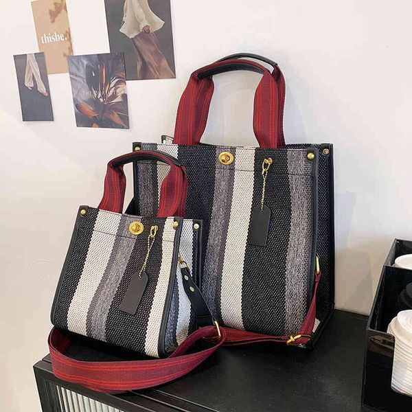 bags tote bag women's 2022 new handbag canvas stripe single shoulder messenger bag purses
bags tote bag women's 2022 new handbag canvas stripe single shoulder messenger bag purses