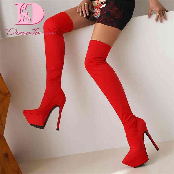 boots brand new ladies pointed toe platform thigh high boots fashion thin high heels over the knee boots women party woman shoes 220903, Black
boots brand new ladies pointed toe platform thigh high boots fashion thin high heels over the knee boots women party woman shoes 220903, Black