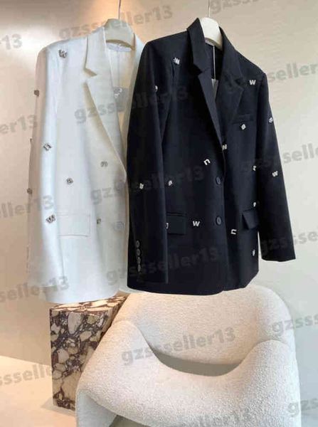 womens jacket wang luxury designer 22aw metal letter logo casual blazer fashion brand autumn jackets womens clothing 0912, Black;brown
womens jacket wang luxury designer 22aw metal letter logo casual blazer fashion brand autumn jackets womens clothing 0912, Black;brown