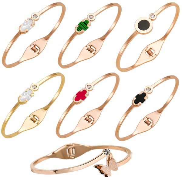 luxury wedding diamond love bangle designer lucky clover bracelet jewelry gift, Golden;silver
luxury wedding diamond love bangle designer lucky clover bracelet jewelry gift, Golden;silver