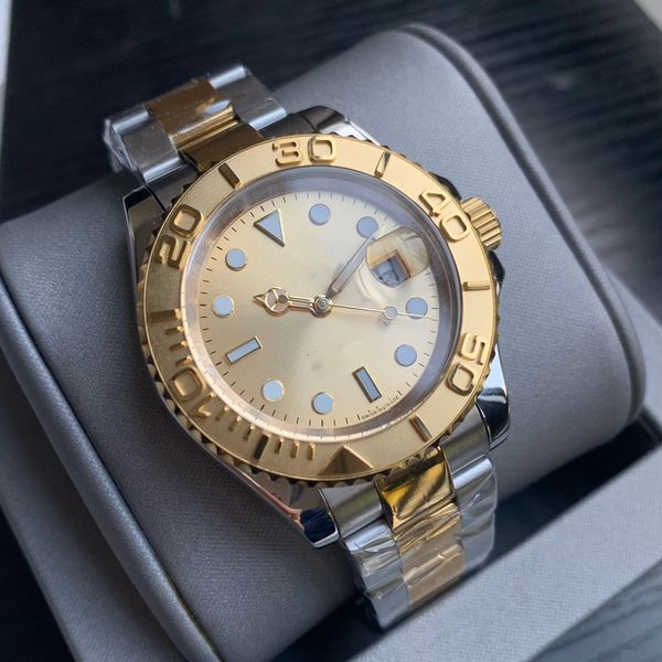 luxury men's watch yachting style 40mm watches black dial automatic mechanical watch sapphire glass classic folding strap super luminou, Slivery;brown
luxury men's watch yachting style 40mm watches black dial automatic mechanical watch sapphire glass classic folding strap super luminou, Slivery;brown