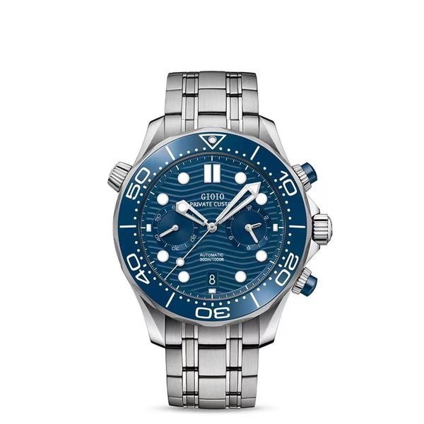 44mm mens quartz chronograph watch black blue ceramic rose gold stainless steel luminous rubber022515151850202, Slivery;brown
44mm mens quartz chronograph watch black blue ceramic rose gold stainless steel luminous rubber022515151850202, Slivery;brown
