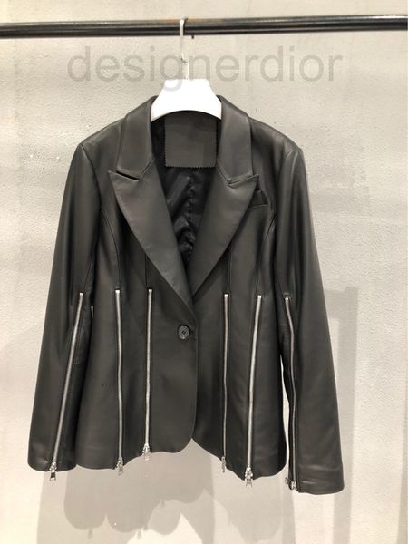 women's leather & faux designer haining 2021 autumn and winter new slim mq sheepskin leather coat versatile ladies multi zipper sxmz, Black
women's leather & faux designer haining 2021 autumn and winter new slim mq sheepskin leather coat versatile ladies multi zipper sxmz, Black