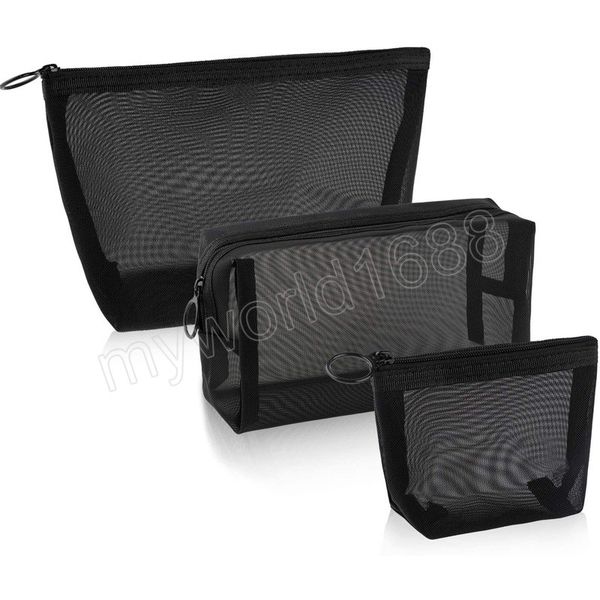 small large black mesh makeup bags student zipper pencil case women cosmetic travel bag organizer lipstic storage for girl
small large black mesh makeup bags student zipper pencil case women cosmetic travel bag organizer lipstic storage for girl