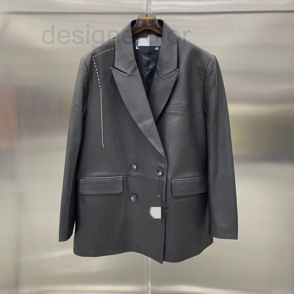 women's leather & faux designer haining 2022 early spring new leather sheepskin lapel long sleeve suit jacket temperament luxurious clo, Black
women's leather & faux designer haining 2022 early spring new leather sheepskin lapel long sleeve suit jacket temperament luxurious clo, Black
