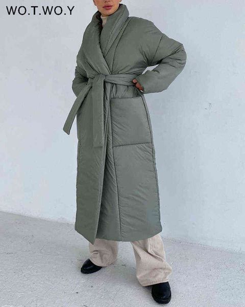 women's down parkas wotwoy thickening winter down jacket women belted cotton padded parkas female wide-waisted long bubble coat windbre, Black
women's down parkas wotwoy thickening winter down jacket women belted cotton padded parkas female wide-waisted long bubble coat windbre, Black