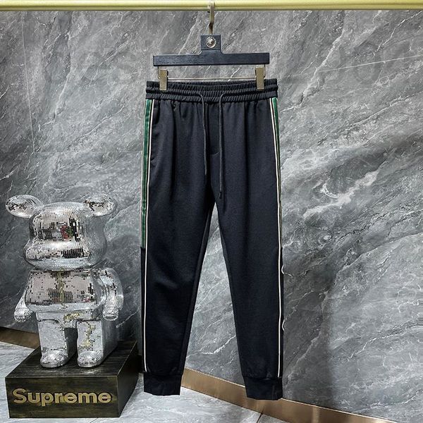 men's pants designer chaopai 2022 autumn winter new webbing splicing legging sports pants versatile men's elastic casual ht6l, Black
men's pants designer chaopai 2022 autumn winter new webbing splicing legging sports pants versatile men's elastic casual ht6l, Black