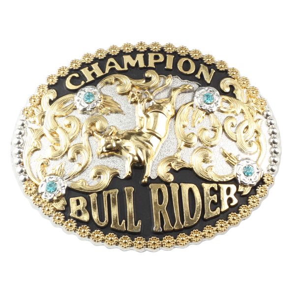 men's champion bull rider belt buckle western cowboy belt accessories, Slivery;black
men's champion bull rider belt buckle western cowboy belt accessories, Slivery;black