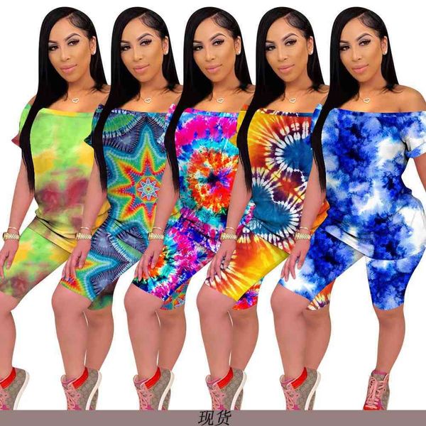 women's tracksuits women tracksuits sport suits 2021 summer tie dyed off shoulder casual two piece t-shirt tight shorts suit, Gray
women's tracksuits women tracksuits sport suits 2021 summer tie dyed off shoulder casual two piece t-shirt tight shorts suit, Gray