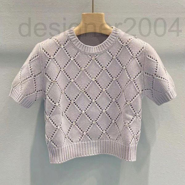 women's sweaters designer 22 early autumn new miu family high version sweater hand diamond studded pullover shirt rhomboid short sleeve, White;black
women's sweaters designer 22 early autumn new miu family high version sweater hand diamond studded pullover shirt rhomboid short sleeve, White;black