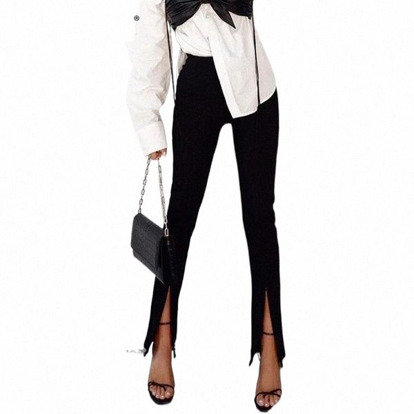 women's pants & capris slim elastic pants for women high waist split black solid flare trousers female fashion clothing 2021 tide women, Black;white
women's pants & capris slim elastic pants for women high waist split black solid flare trousers female fashion clothing 2021 tide women, Black;white