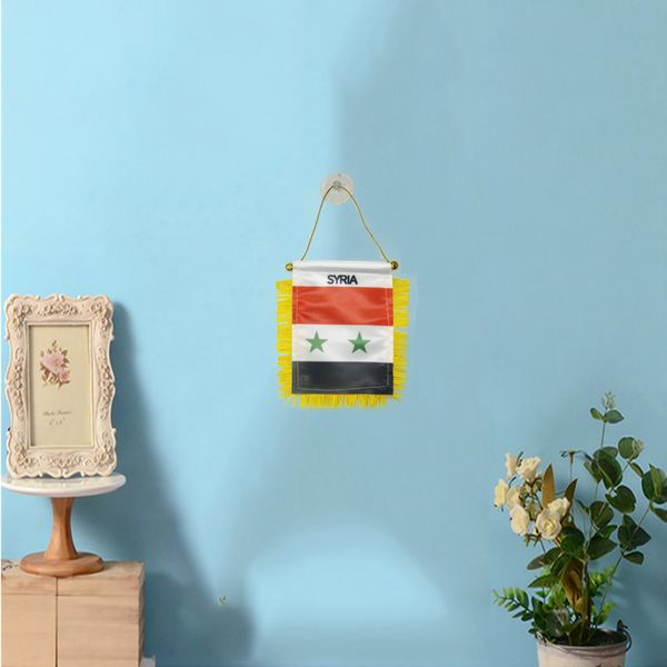 syria mini flag banner 10x15 cm premium polyester pennant with suction cup for home office door decor
syria mini flag banner 10x15 cm premium polyester pennant with suction cup for home office door decor