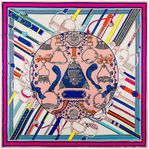 130 130cm handmade women 100% real silk scarf shawls belt print vintage large bufandas twill silk square shawls&wraps gifts226s, Blue;gray
130 130cm handmade women 100% real silk scarf shawls belt print vintage large bufandas twill silk square shawls&wraps gifts226s, Blue;gray