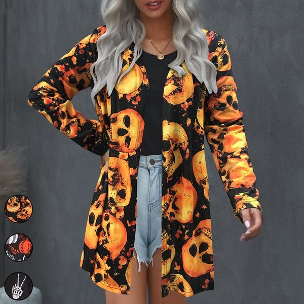 womens halloween skeleton jacket cardigan long sleeve open front knit outwear coat plus size fall clothes for women 2022, Black;brown
womens halloween skeleton jacket cardigan long sleeve open front knit outwear coat plus size fall clothes for women 2022, Black;brown