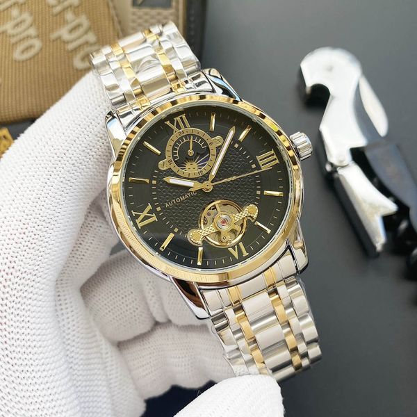 men's business model fully automatic mechanical watch tourbillon12word position with moon phase display steel imported movement size 42, Slivery;brown
men's business model fully automatic mechanical watch tourbillon12word position with moon phase display steel imported movement size 42, Slivery;brown