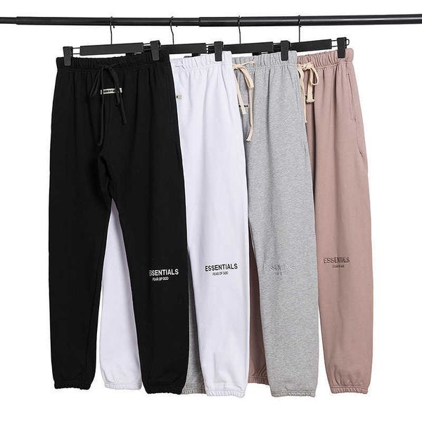 men's and women's high street brand ess pants double thread 3m reflective terry drawstring casual high quality, Black
men's and women's high street brand ess pants double thread 3m reflective terry drawstring casual high quality, Black