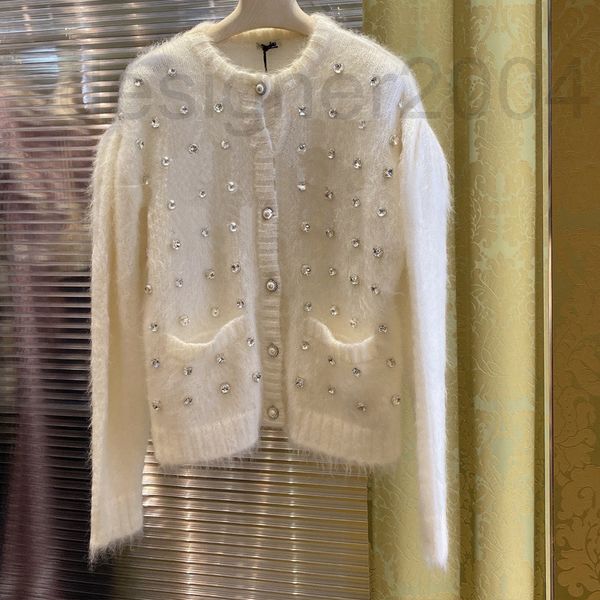 women's sweaters designer miu cardigan coat heavy industry diamond studded mohair sense of celebrity temperament sweater women's n, White;black
women's sweaters designer miu cardigan coat heavy industry diamond studded mohair sense of celebrity temperament sweater women's n, White;black